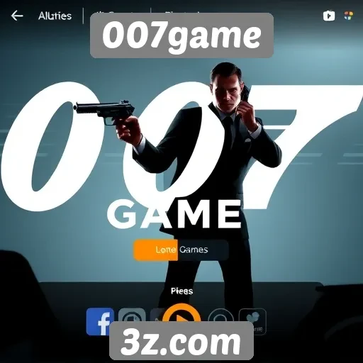 Interface do 007game é intuitiva e moderna